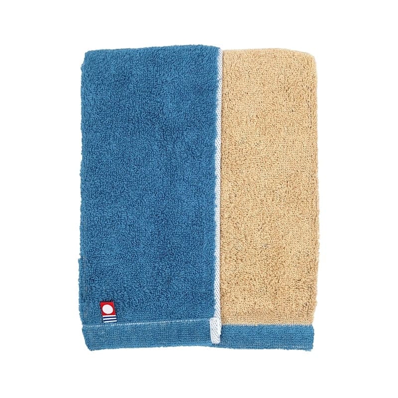 Serviette Visage Imabari Bicolore Bleu
