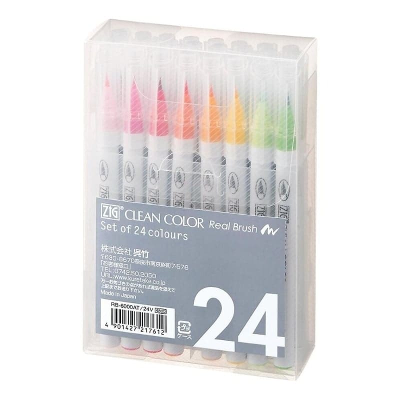 Set 24 Extrafeinen Pinselstiften von ZIG