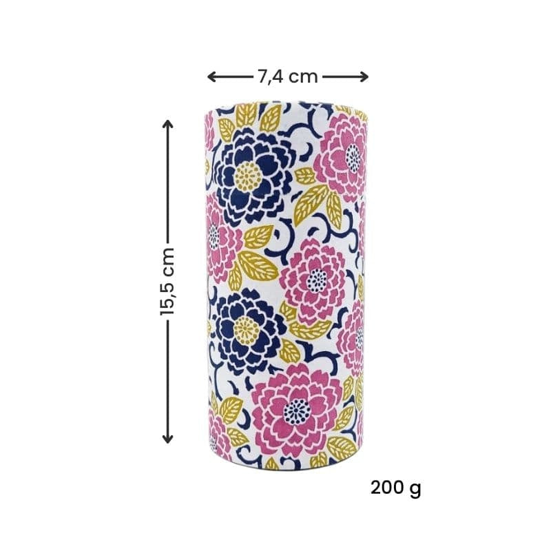 Set aus Drei Teedosen mit Washi-Papier - Blumen