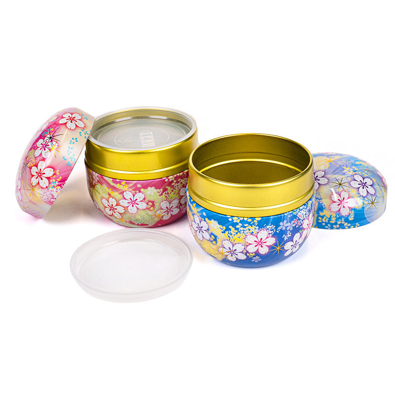 Set aus Zwei Metall-Teedosen - Blumen