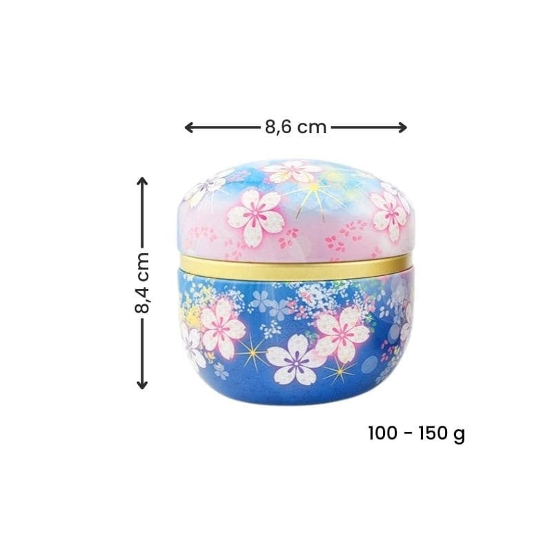 Set aus Zwei Metall-Teedosen - Blumen