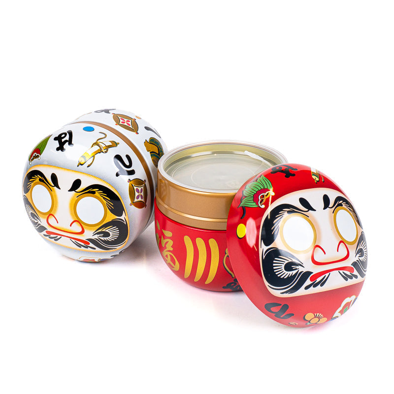 Set aus Zwei Metall-Teedosen - Daruma