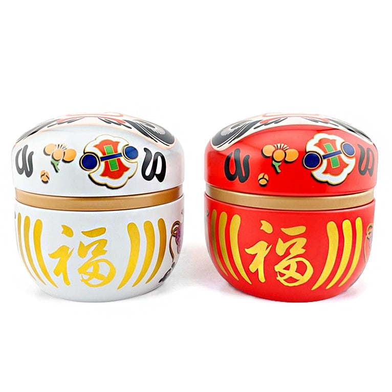 Set aus Zwei Metall-Teedosen - Daruma