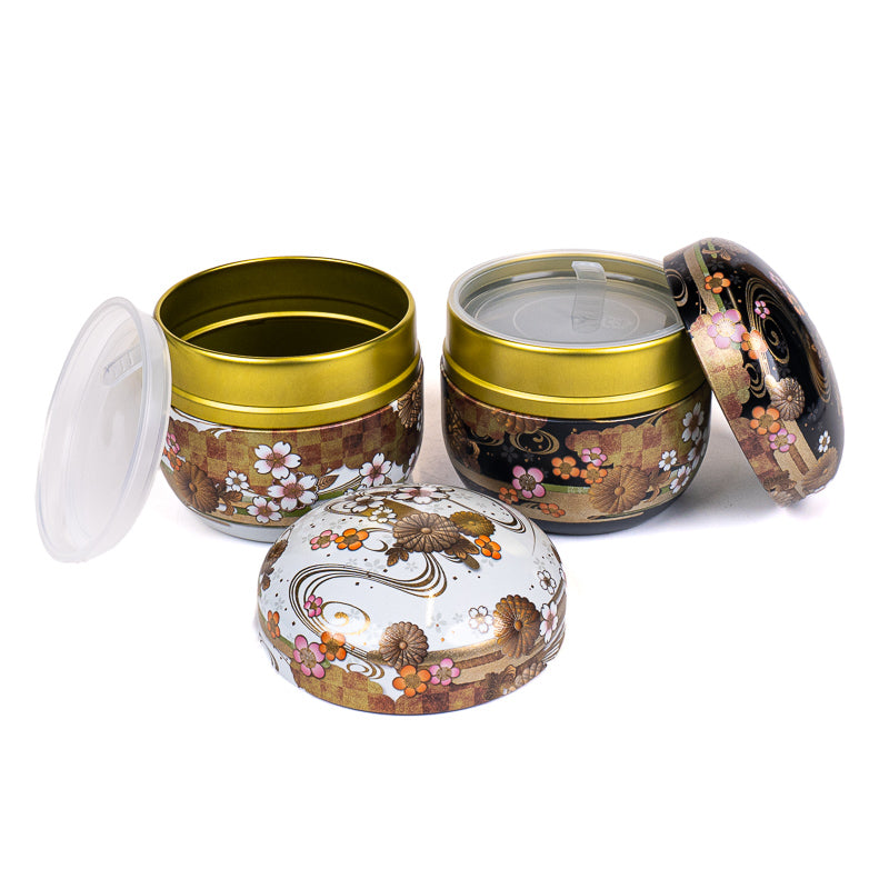 Set aus Zwei Metall-Teedosen - Schwarz & Weiß