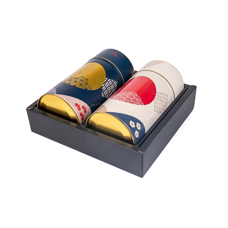 Set aus Zwei Metall-Teedosen - Sonne & Mond
