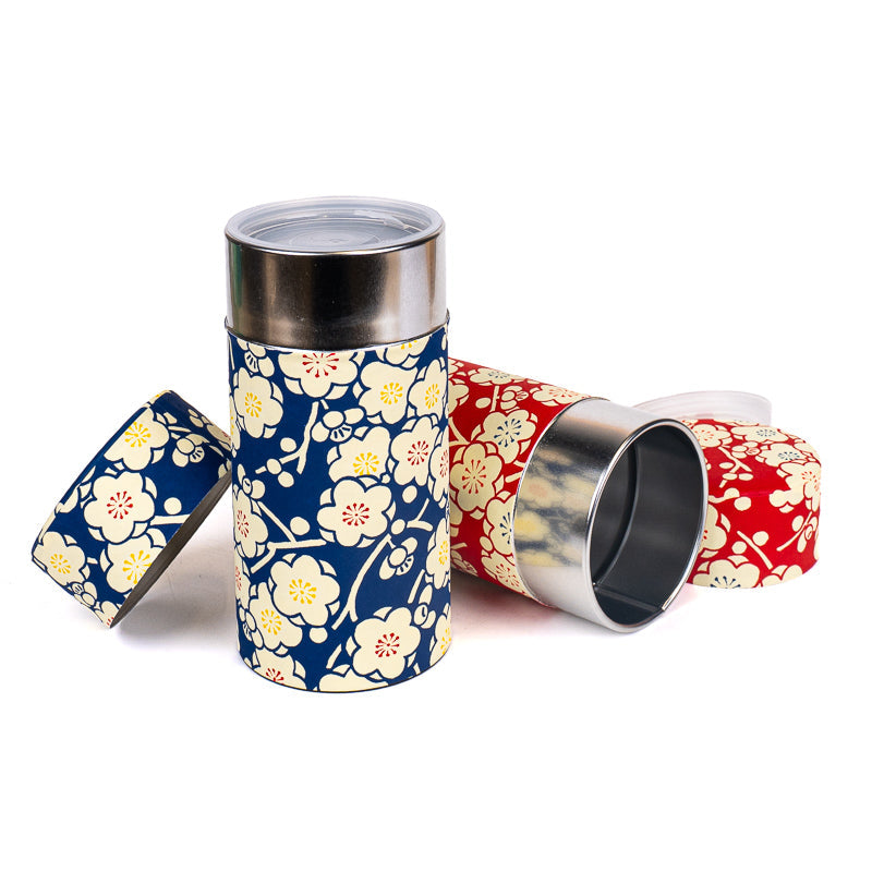 Set aus Zwei Teedosen mit Washi-Papier - Ume