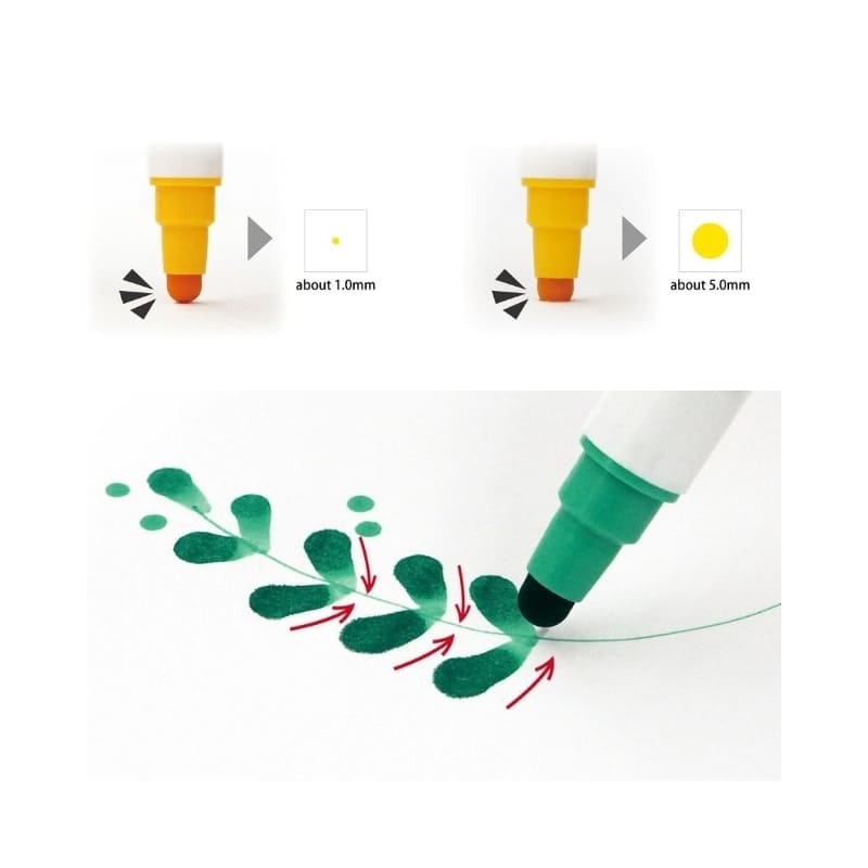 6er-Set Dot Double-Point Filzstifte