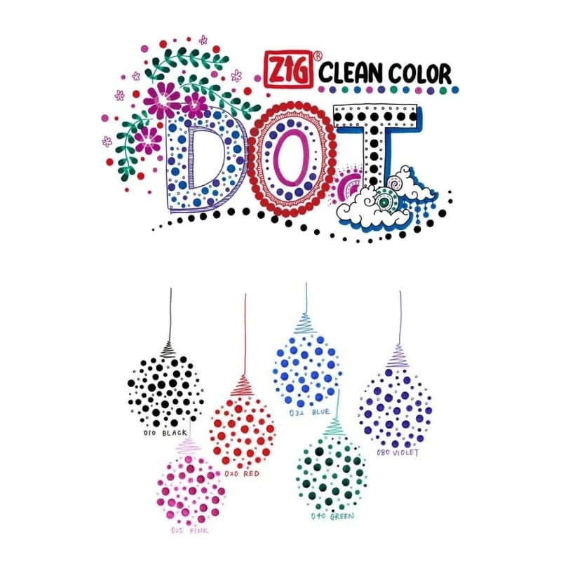 6er-Set Dot Double-Point Filzstifte