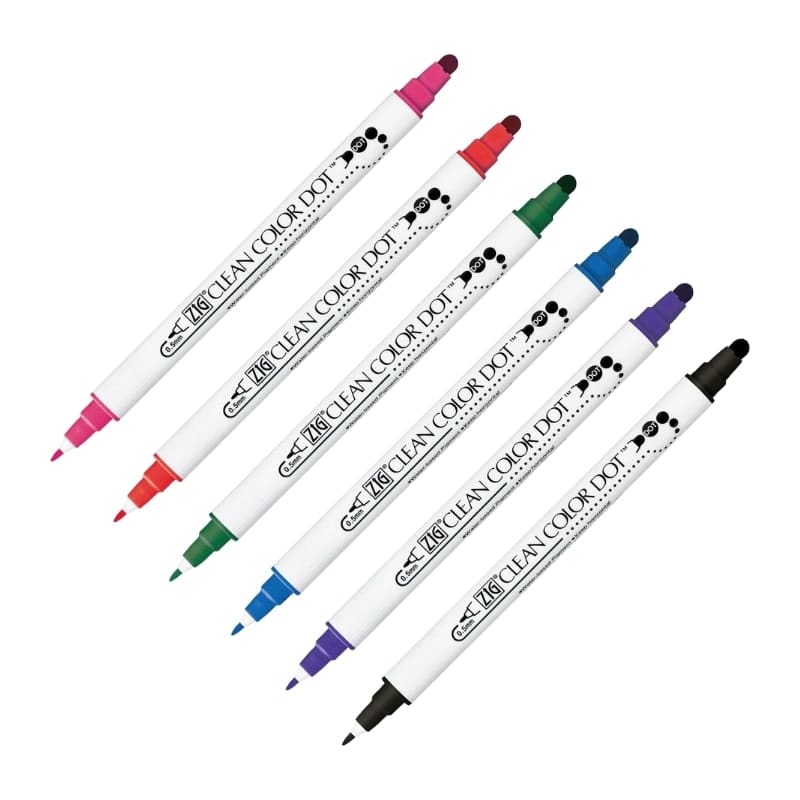 6er-Set Dot Double-Point Filzstifte