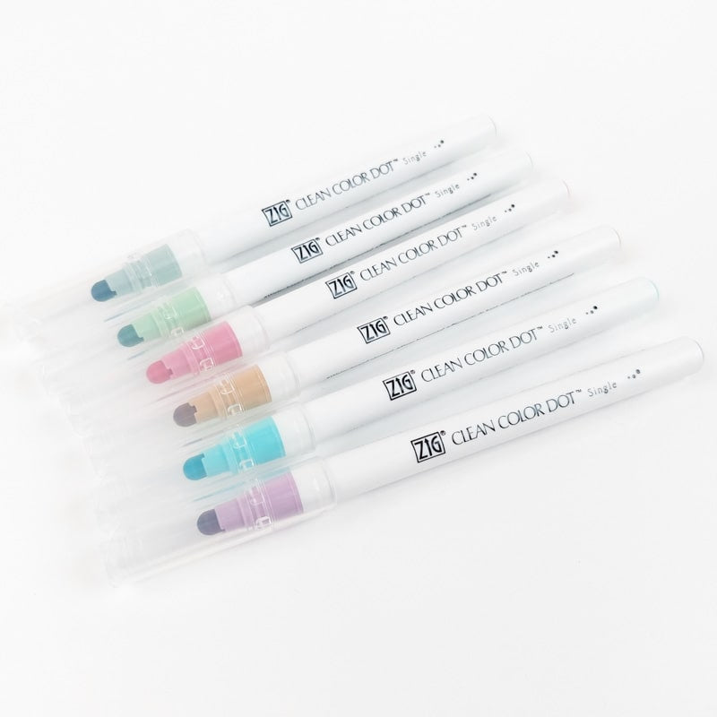 6er-Set Textmarker Dot Smoky