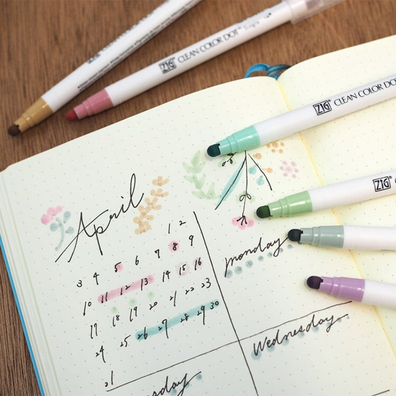 6er-Set Textmarker Dot Smoky