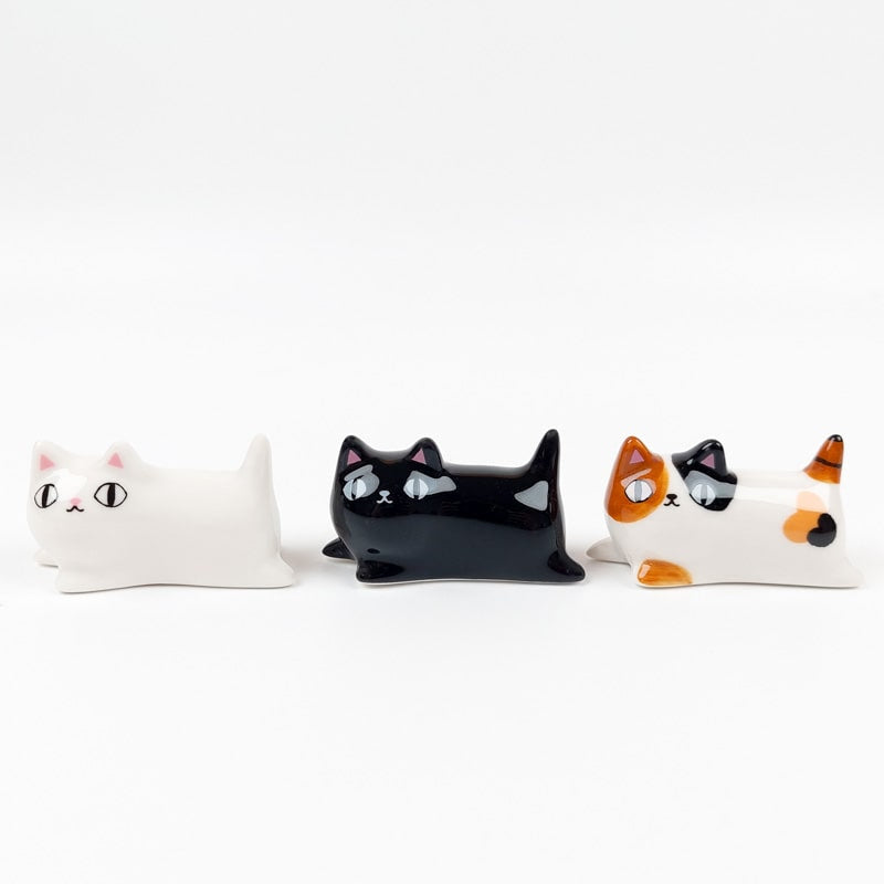 Set Drei Stäbchenhalter Katzen