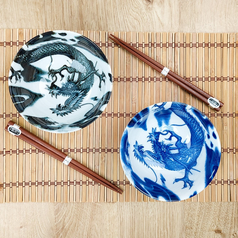 Set mit 2 Japanischen Schalen - Dragon
