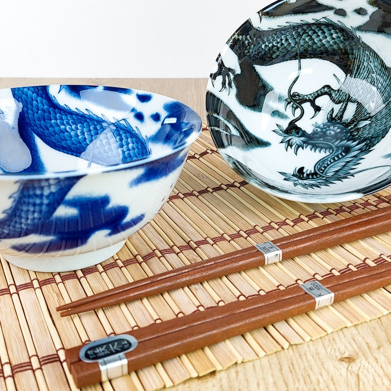 Set mit 2 Japanischen Schalen - Dragon