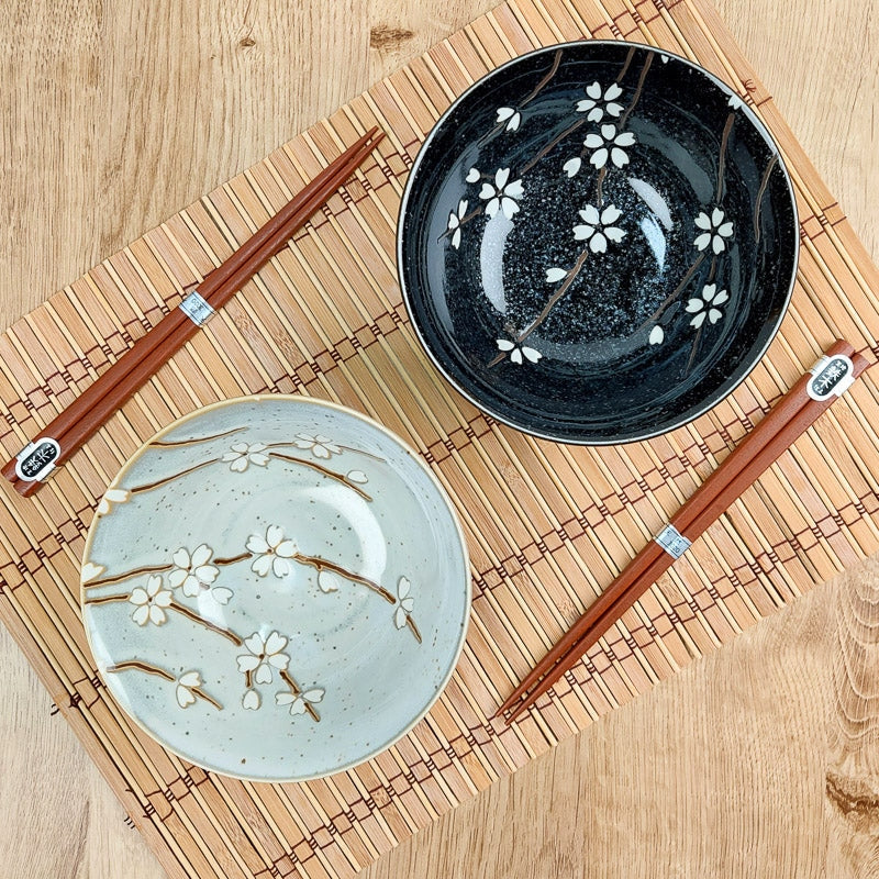 Set mit 2 Japanischen Schalen - Kirschbaum