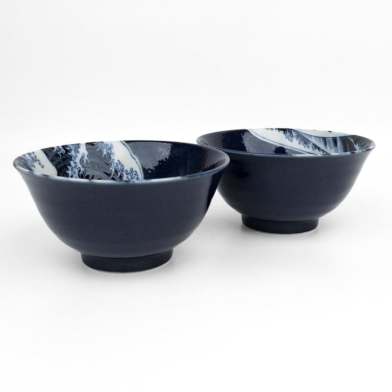 Set mit 2 Kleinen Japanischen Schalen – Kanagawa