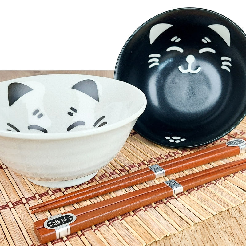 Set mit 2 Ramen Schalen - Katze