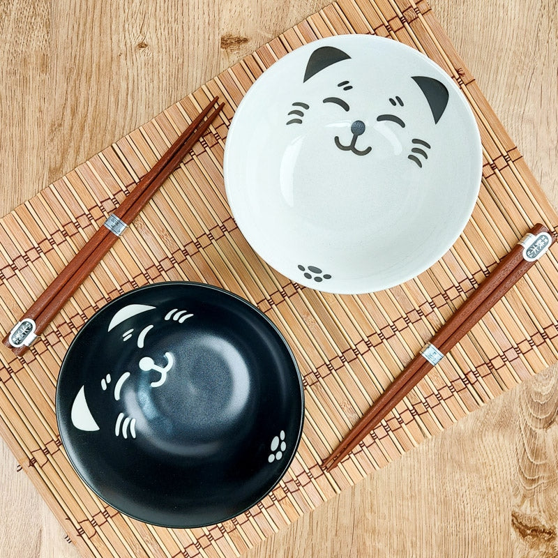 Set mit 2 Ramen Schalen - Katze