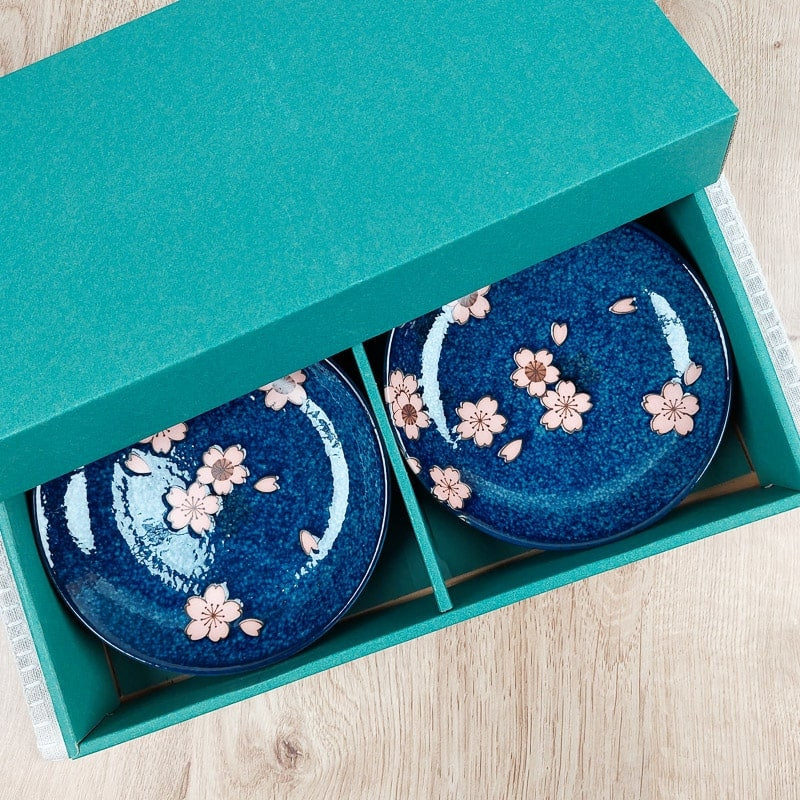 Set mit 5 Japanischen Tellern Sakura