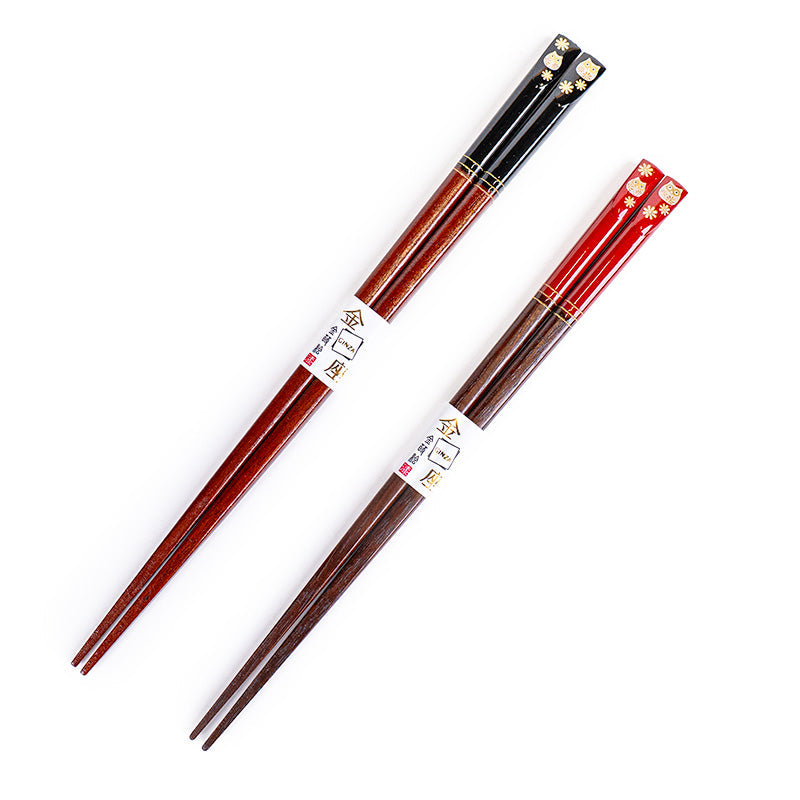 Set mit zwei japanischen Essstäbchen „Eule“