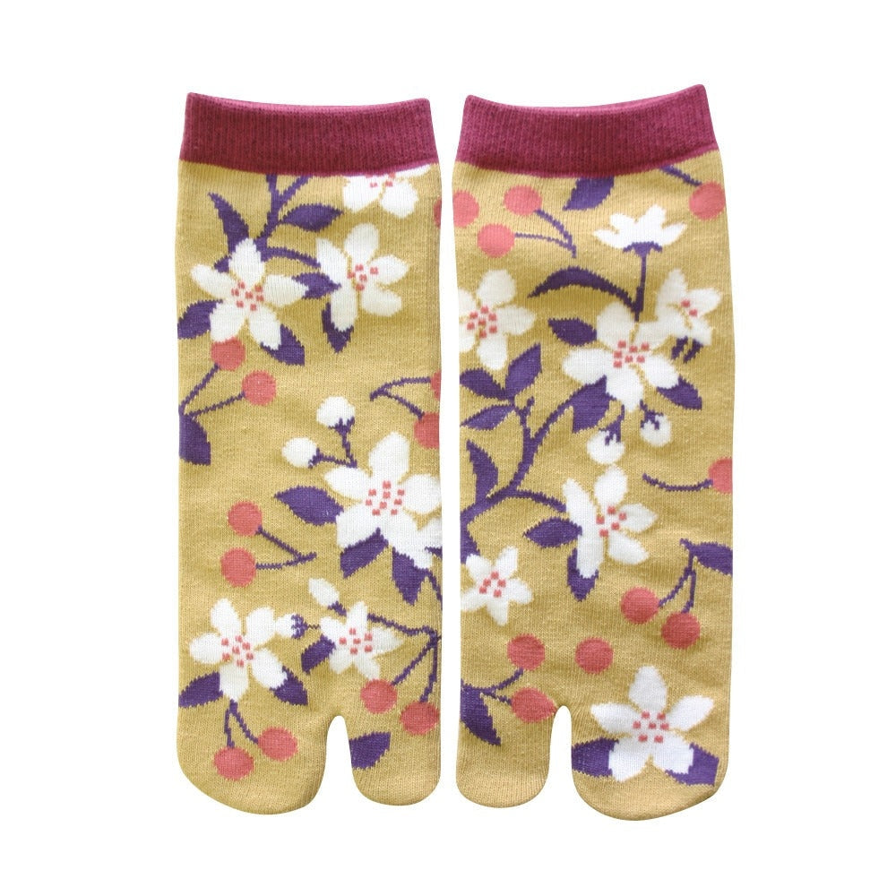 Socken Tabi Kirsche