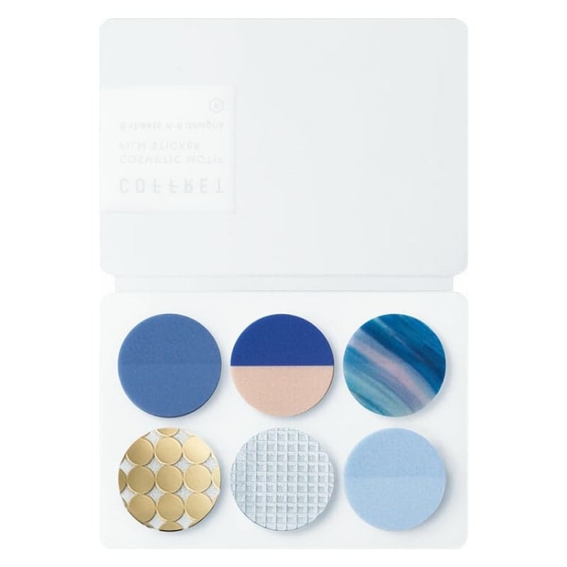 Sticker Set Kosmetik Horizon Blau