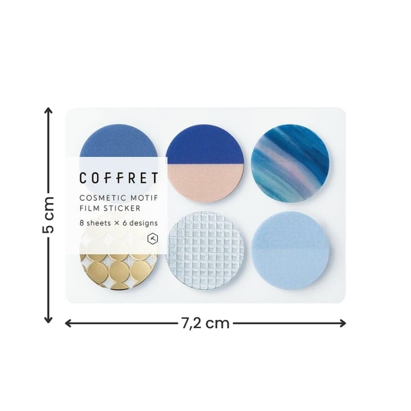 Sticker Set Kosmetik Horizon Blau