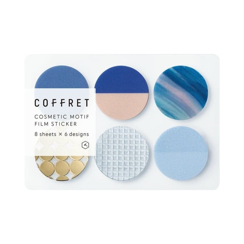 Sticker Set Kosmetik Horizon Blau
