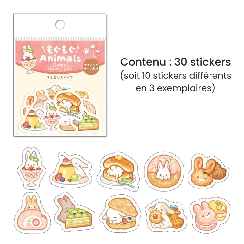 Flake-Sticker Kawaii Hase