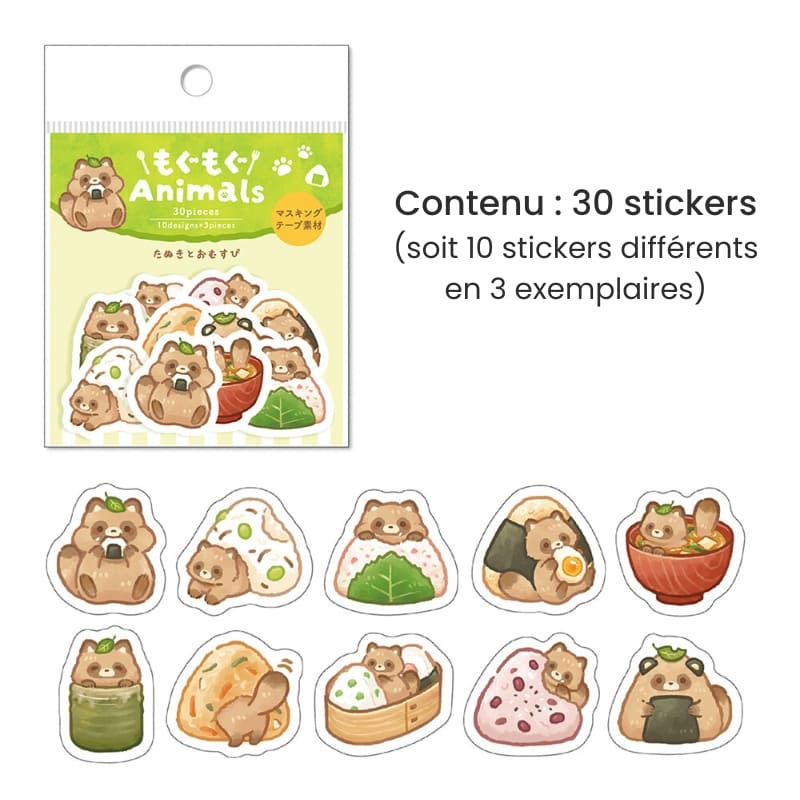 Flake-Sticker Kawaii Marderhund