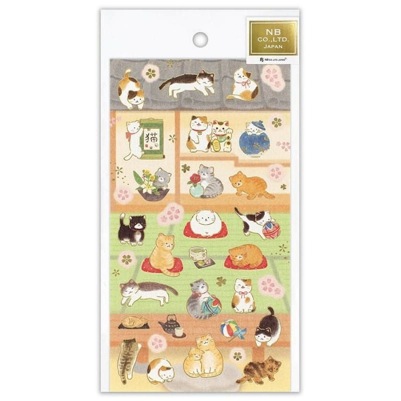 Japanische Aufkleber für Katzenliebhaber