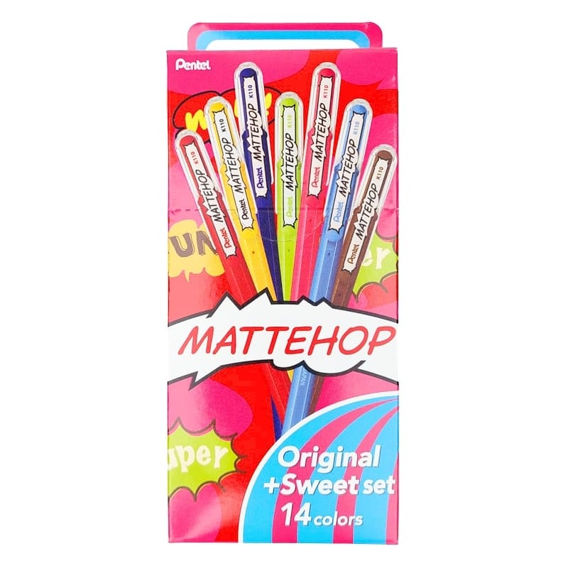 Pentel Mattehop Original + Sweet Set Farbmarker