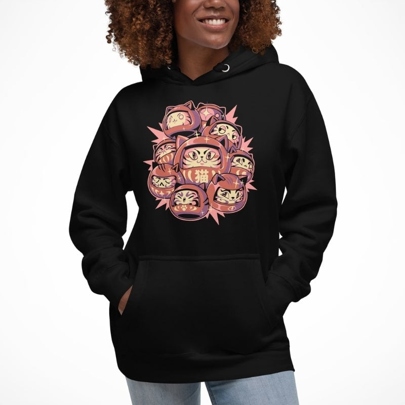 Daruma Cat Japanisches Sweatshirt