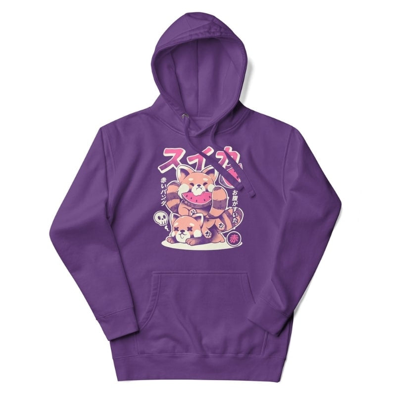 Japanisches Sweatshirt Panda Rot - S