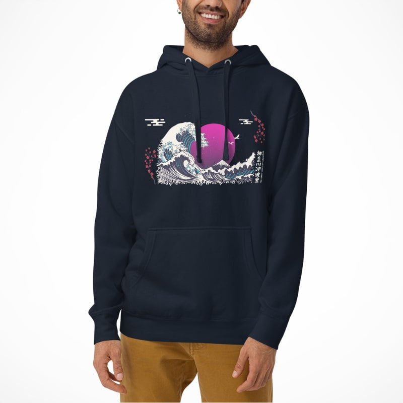 Japanisches Sweatshirt Purple Wave