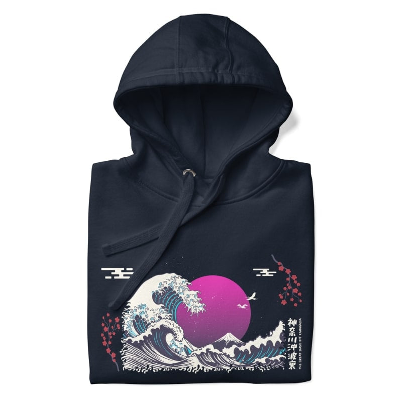 Japanisches Sweatshirt Purple Wave