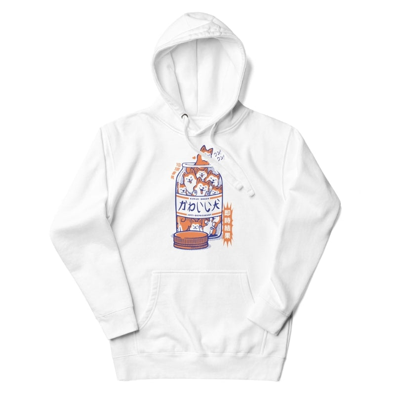 Japanisches Shiba Anti-Depressor Sweatshirt - S / Weiß