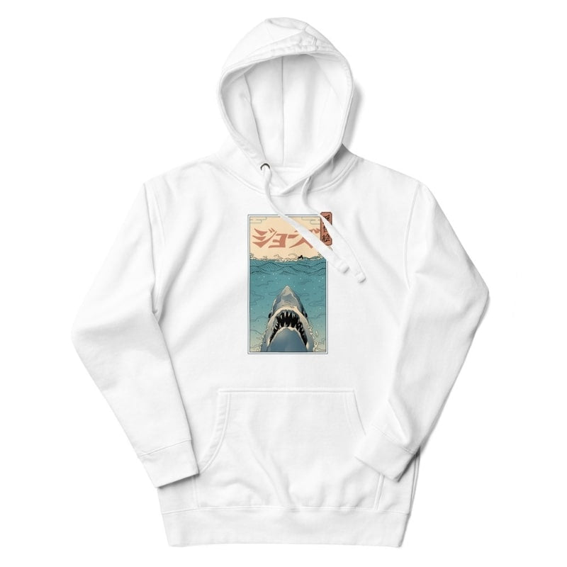 Sweat Japonais Ukiyo-e Attaque de Requin - S