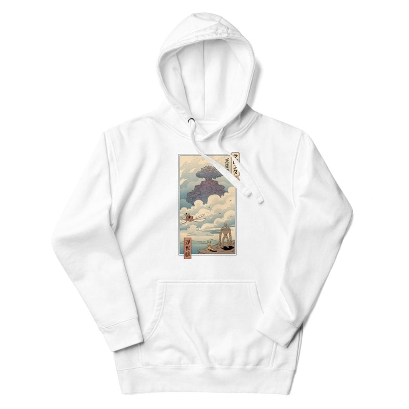 Sweat Japonais Ukiyo-e Laputa - S / Blanc
