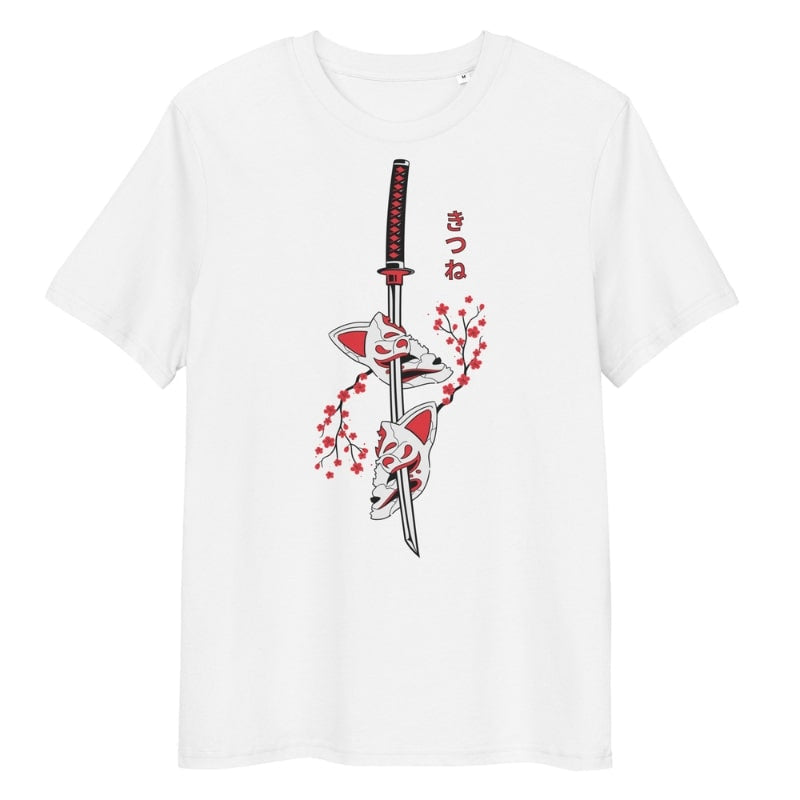 Japanisches T-Shirt Kitsune Sakura - S