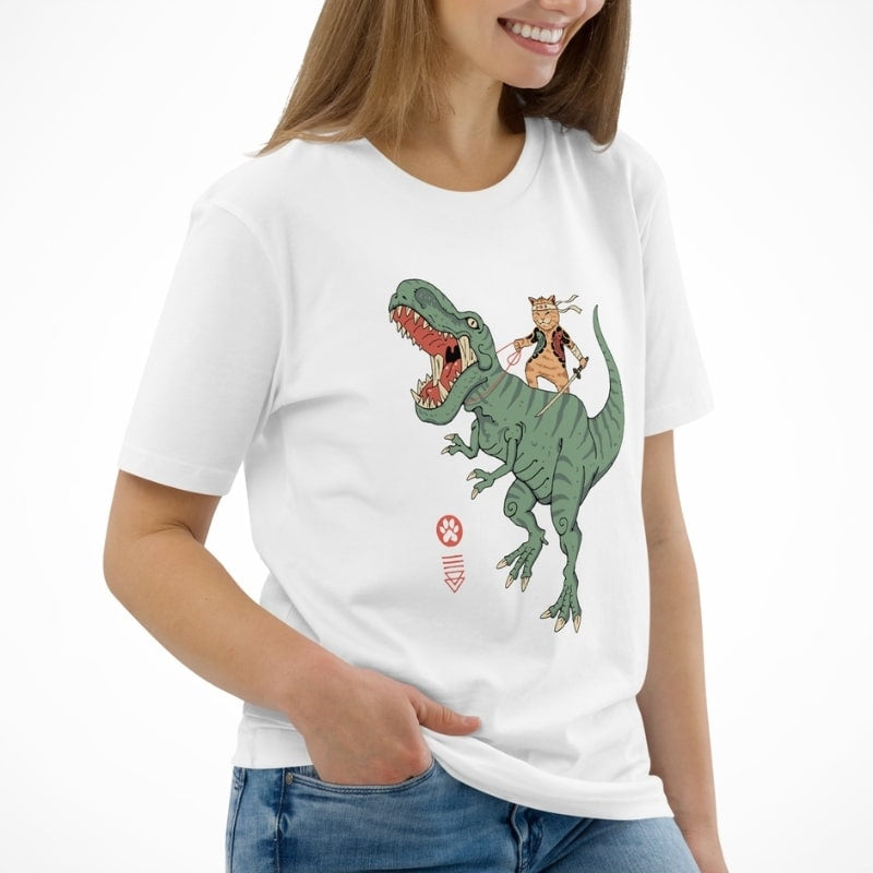 Japanisches Neko T-Rex T-Shirt