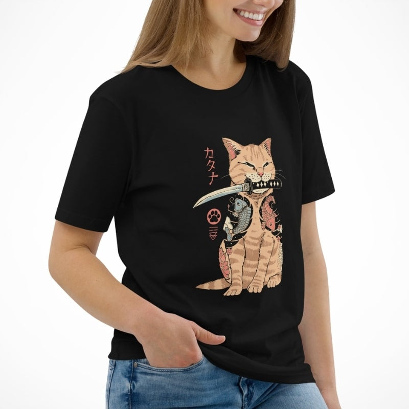 Japanisches T-Shirt Neko Yakuza