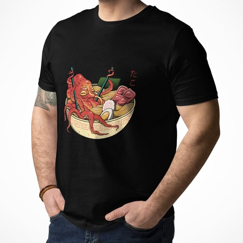 Japanisches T-Shirt Octopus Ramen