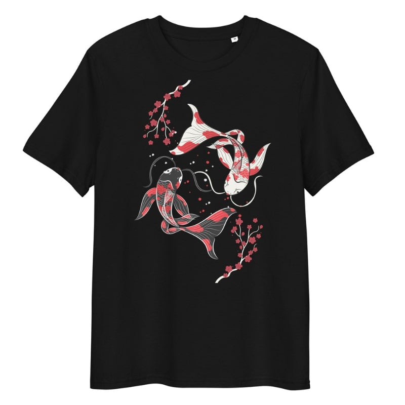 Japanisches T-Shirt Sakura Koi - S / Schwarz