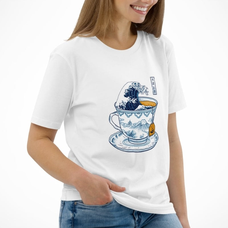 Japanisches T-Shirt The Great Tea of Kanagawa