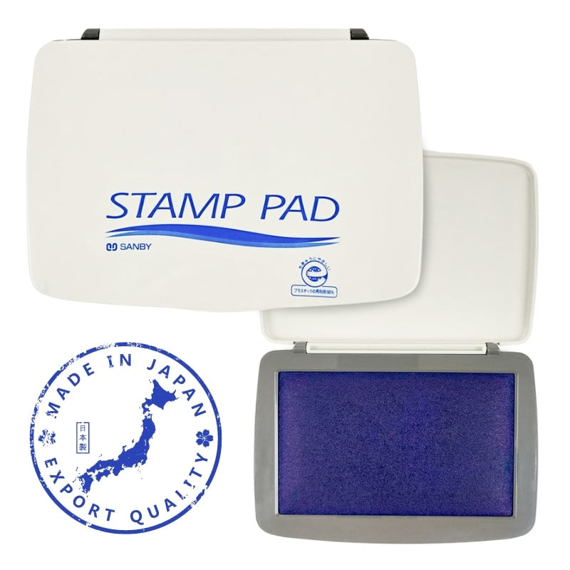 Blauer Tintenstempel