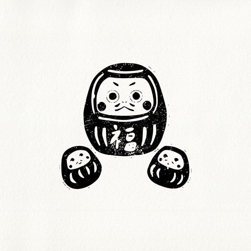 Japanischer Stempel Daruma by Tomikohan