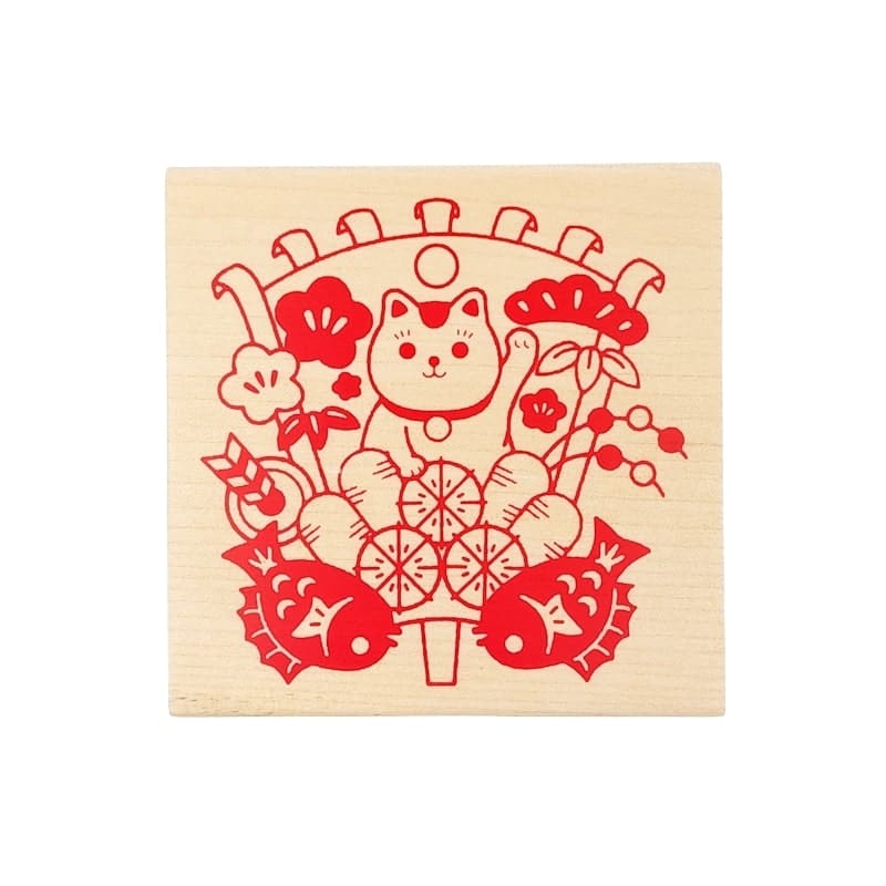 Japanischer Stempel Maneki Neko XL