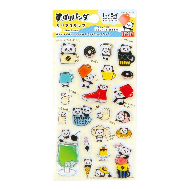 Transparente Stempel Japanischer Panda