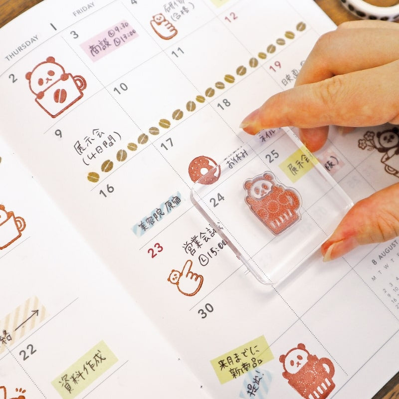 Transparente Stempel Japanischer Panda